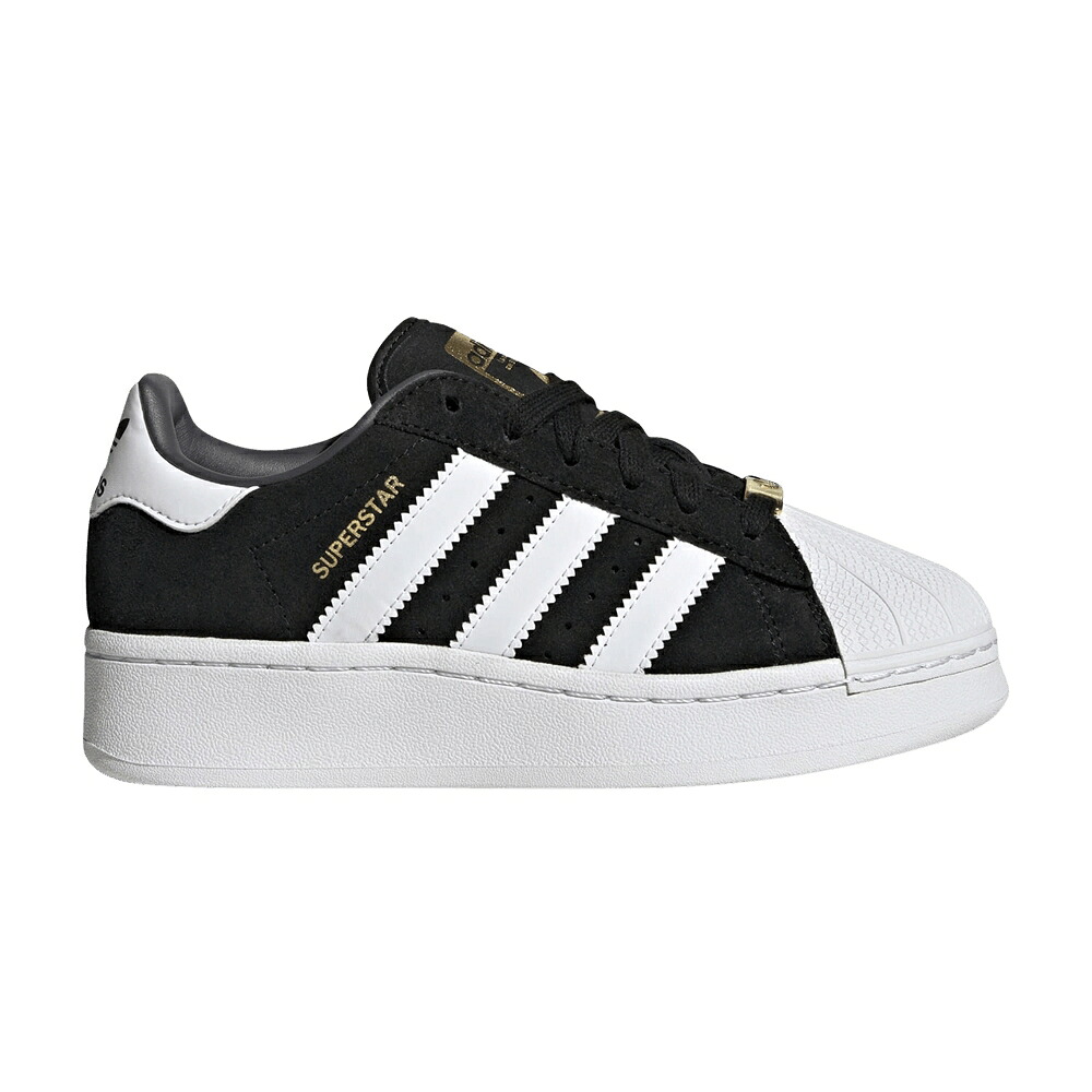 アディダス スーパースター コア 黒色 ブラック 白色 ホワイト 灰色 グレー 'BLACK WHITE' スニーカー メンズ ADIDAS SUPERSTAR XLG J / CORE BLACK CLOUD WHITE GREY FIVE