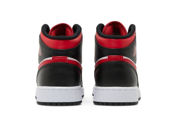 AIR JORDAN ナイキ ミッド ファイア 黒色 ブラック 赤 レッド 白色 ホワイト エアジョーダン 'BLACK RED' ジュニア キッズ キッズファッション | crenteria.com