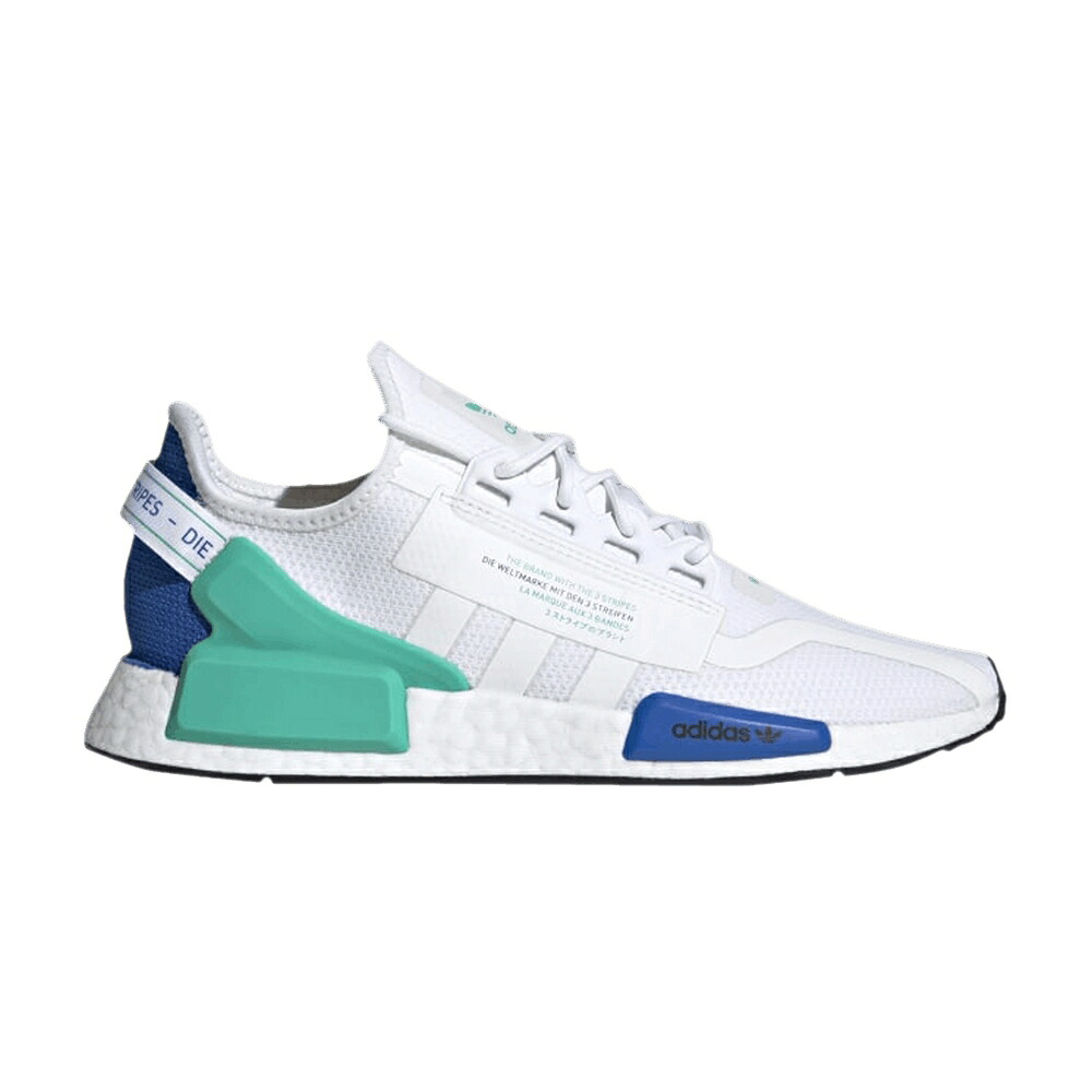 アディダス 白色 ホワイト コア NMD_R1 'WHITE CYAN' スニーカー メンズ ADIDAS V2 / CLOUD WHITE CLOUD WHITE CORE|スニケス