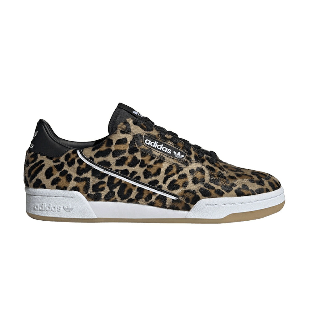アディダス コア 黒色 ブラック 白色 ホワイト 'LEOPARD' スニーカー メンズ ADIDAS CONTINENTAL 80 / CORE BLACK FOOTWEAR WHITE GUM