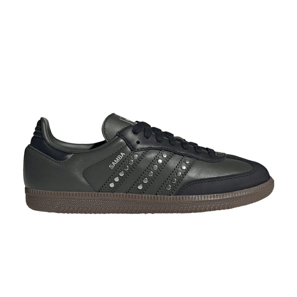 アディダス サンバ 黒いこと 黒いこと 中核グループ 先祖伝承 \u0027STUDDED EARTH\u0027 スニーカー レディース ADIDAS WMNS SAMBA OG STRIPES - BLACK / CORE BLACK LEGEND EARTH GUM