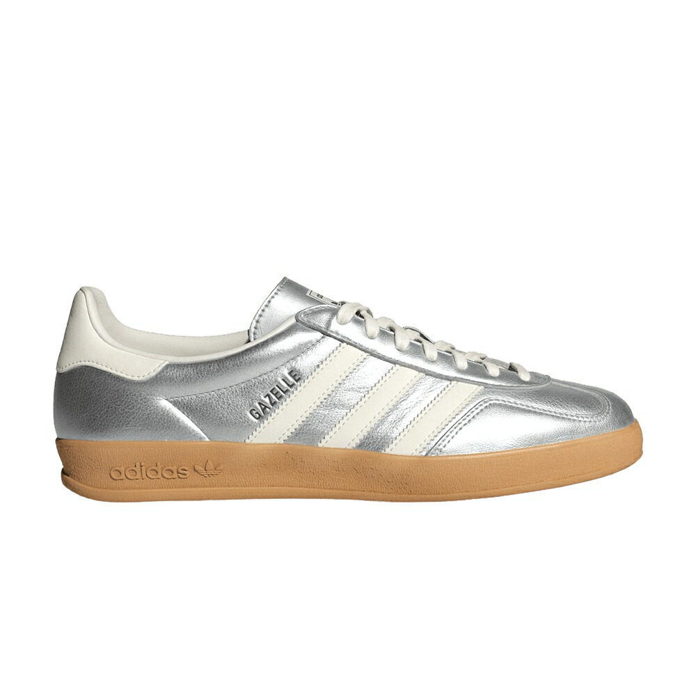 アディダス ガゼル 銀色 シルバー コア 白色 ホワイト ILVER WHITE スニーカー メンズ ADIDAS GAZELLE INDOOR METALLIC / SILVER METALLIC CORE WHITE CORE