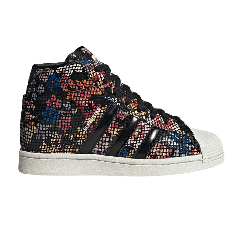 アディダス スーパースター コア 黒色 ブラック 白色 ホワイト 赤 レッド 'FLORAL TWIST' スニーカー レディース ADIDAS WMNS SUPERSTAR UP / CORE BLACK OFF WHITE RED