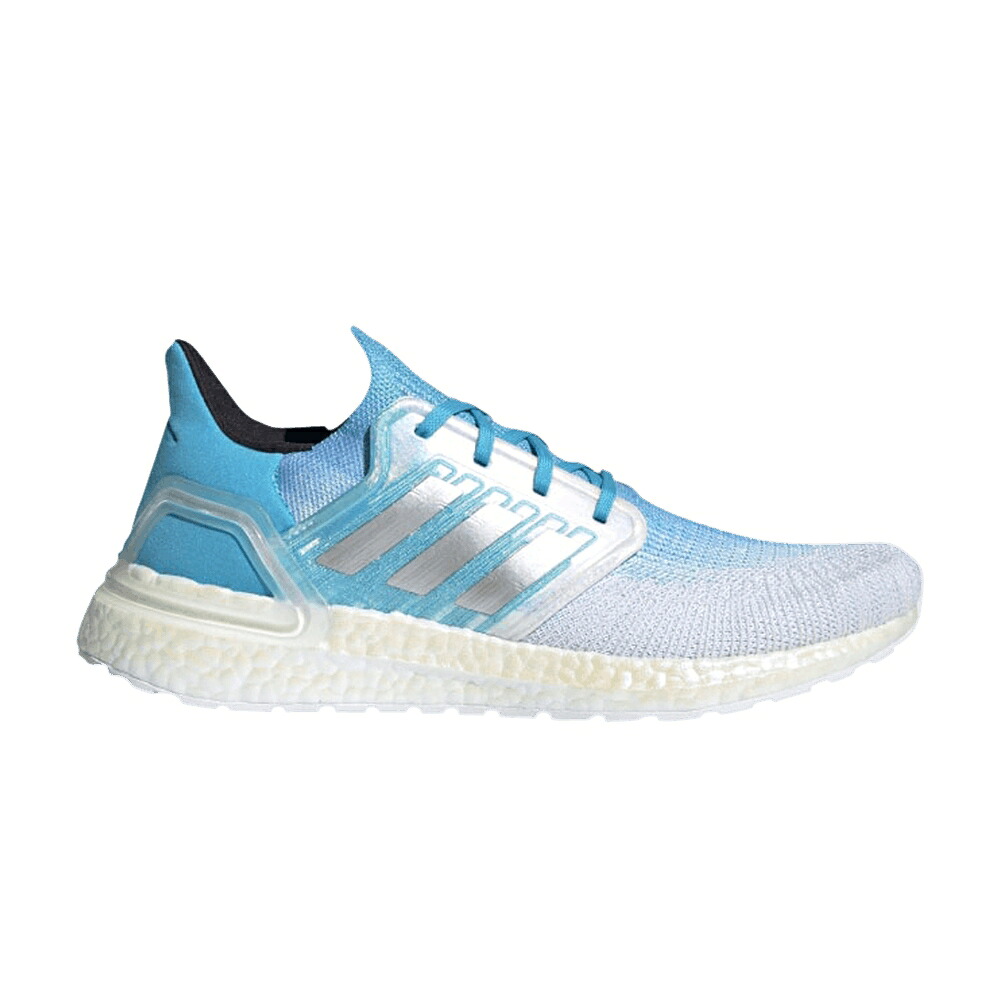 アディダス 白色 ホワイト 銀色 シルバー 'SIGNAL CYAN' スニーカー メンズ ADIDAS ULTRABOOST 20 / CLOUD WHITE SILVER METALLIC|スニケス
