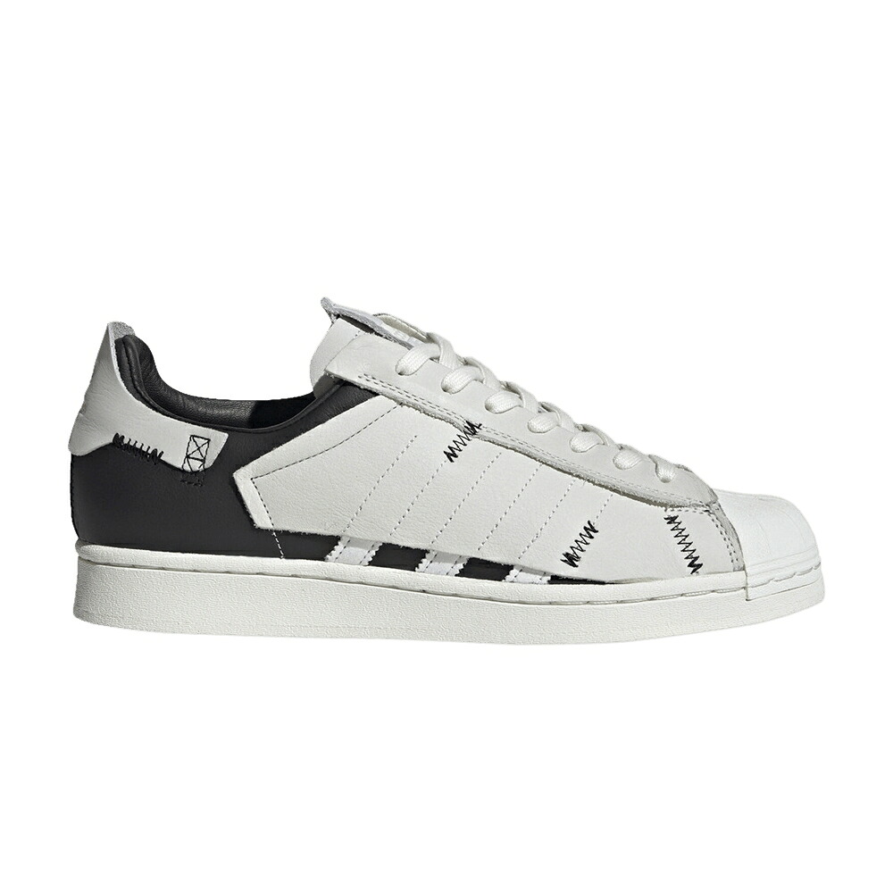 アディダス はやりっ子 白いこと 白いこと 中核グループ 黒いこと 黒いこと \u0027DECONSTRUCTED STRIPES\u0027 スニーカー メンズ ADIDAS SUPERSTAR WS1 WHITE / CLOUD WHITE CORE BLACK OFF WHITE メンズ靴-スニーカー