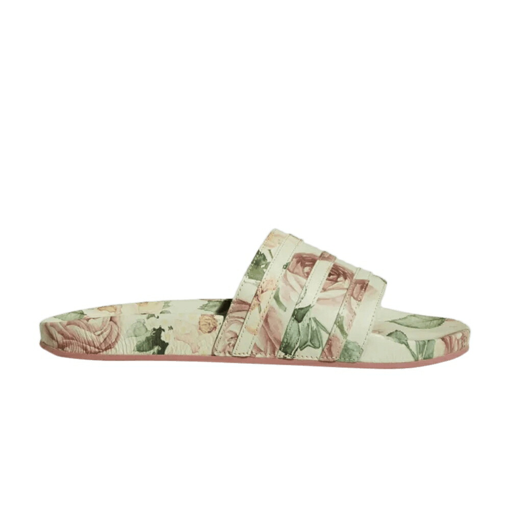 アディダス アディレッタ 砂色 真砂 白いこと 白いこと \u0027FLORAL\u0027 スニーカー メンズ ADIDAS ERIC EMANUEL X ADILETTE / SAND CUSTOMIZED RUNNING WHITE