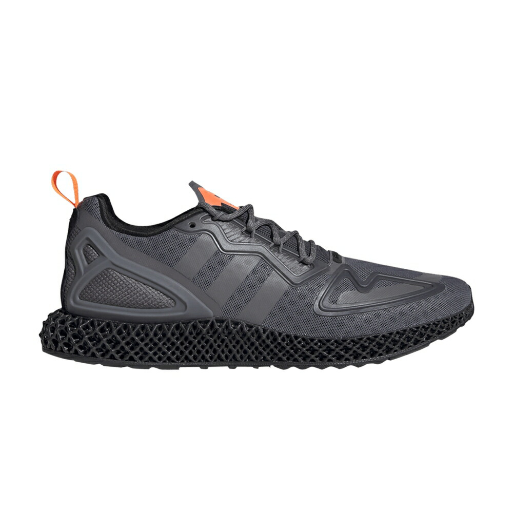 アディダス 灰色 グレー コア 黒色 ブラック GREY ORANGE スニーカー メンズ ADIDAS ZX 2K 4D SOLAR / GREY FOUR CORE BLACK SOLAR