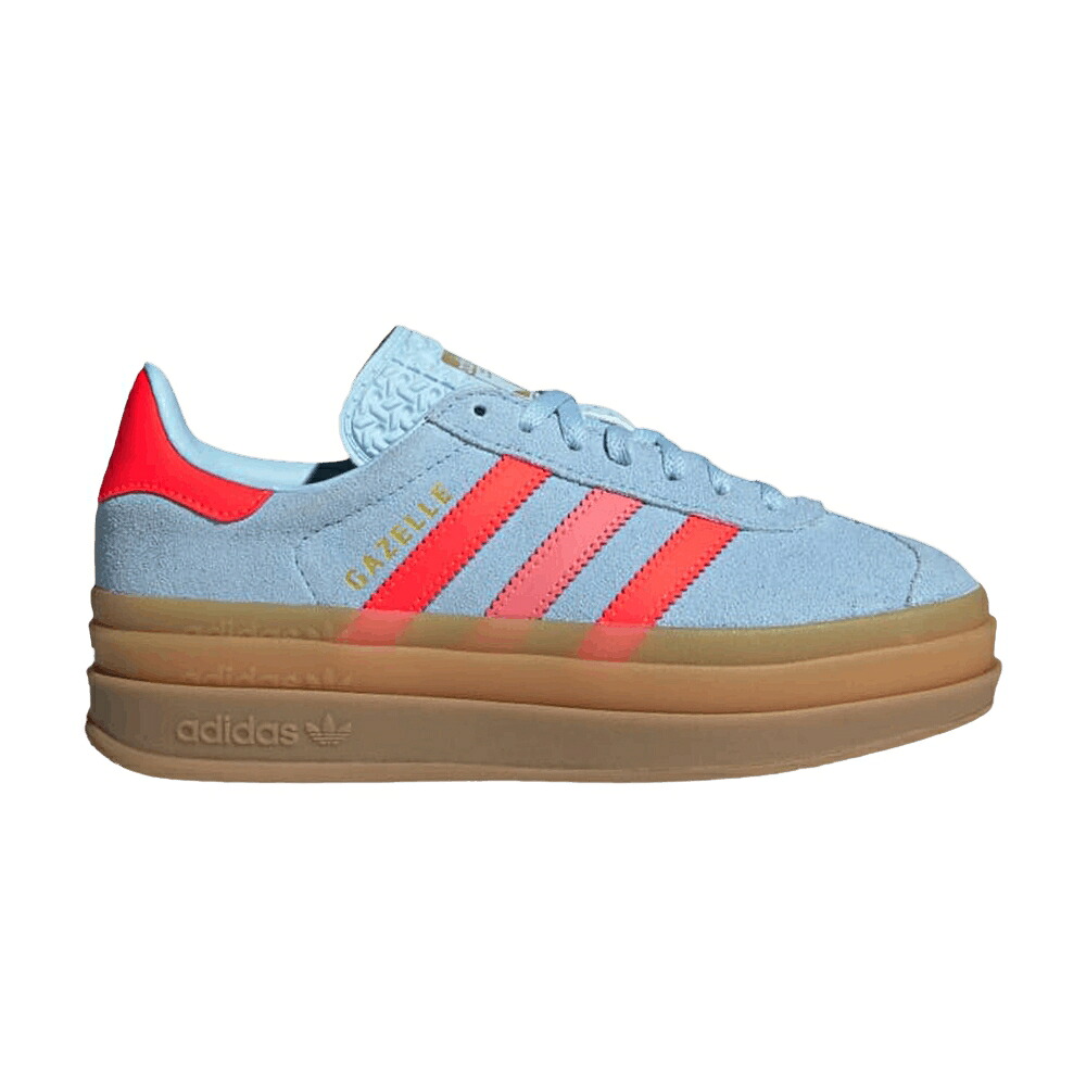 アディダス ガゼル スカイ 赤 レッド ゴールド 'CLEAR RED' スニーカー メンズ ADIDAS GAZELLE BOLD J SKY SOLAR / CLEAR SKY SOLAR RED GOLD