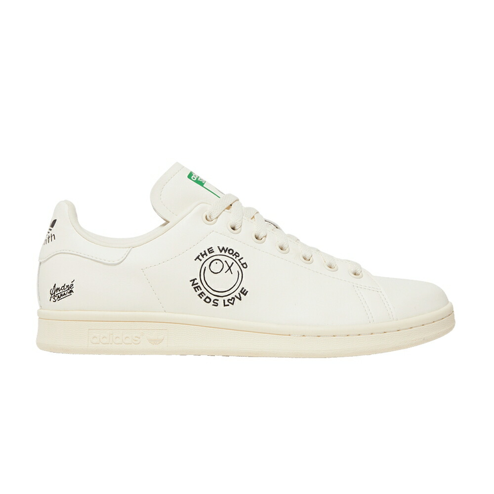 アディダス クリーム 白色 ホワイト コア スタンスミス THE LOVE スニーカー メンズ ADIDAS ANDR SARAIVA X STAN SMITH WORLD NEEDS / CREAM WHITE CREAM WHITE CORE