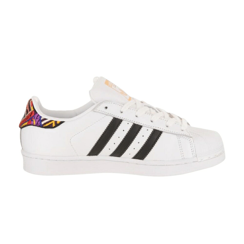 アディダス スーパースター 白色 ホワイト 黒色 ブラック ゴールド 'EMBROIDERY' スニーカー レディース ADIDAS WMNS SUPERSTAR / WHITE BLACK METALLIC GOLD