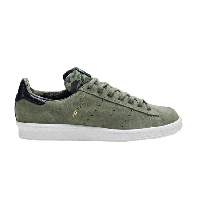 アディダス アンディフィーテッド 校庭 \u0027OLIVE\u0027 スニーカー メンズ ADIDAS UNDEFEATED X A BATHING APE CAMPUS 80S / SHIOLI SHIOLI CHALK2