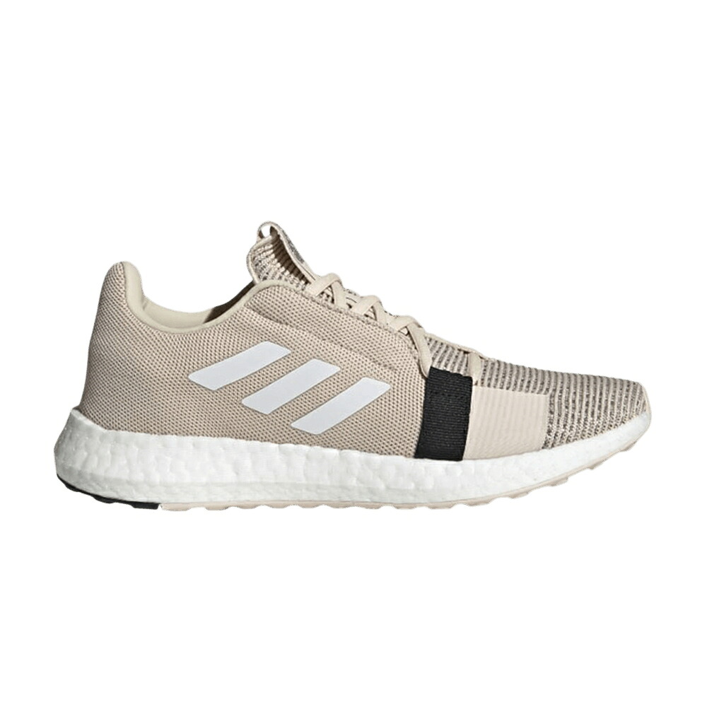 アディダス 白色 ホワイト コア 黒色 ブラック 'LINEN BLACK' スニーカー レディース ADIDAS WMNS SENSEBOOST GO / LINEN CLOUD WHITE CORE BLACK|スニケス