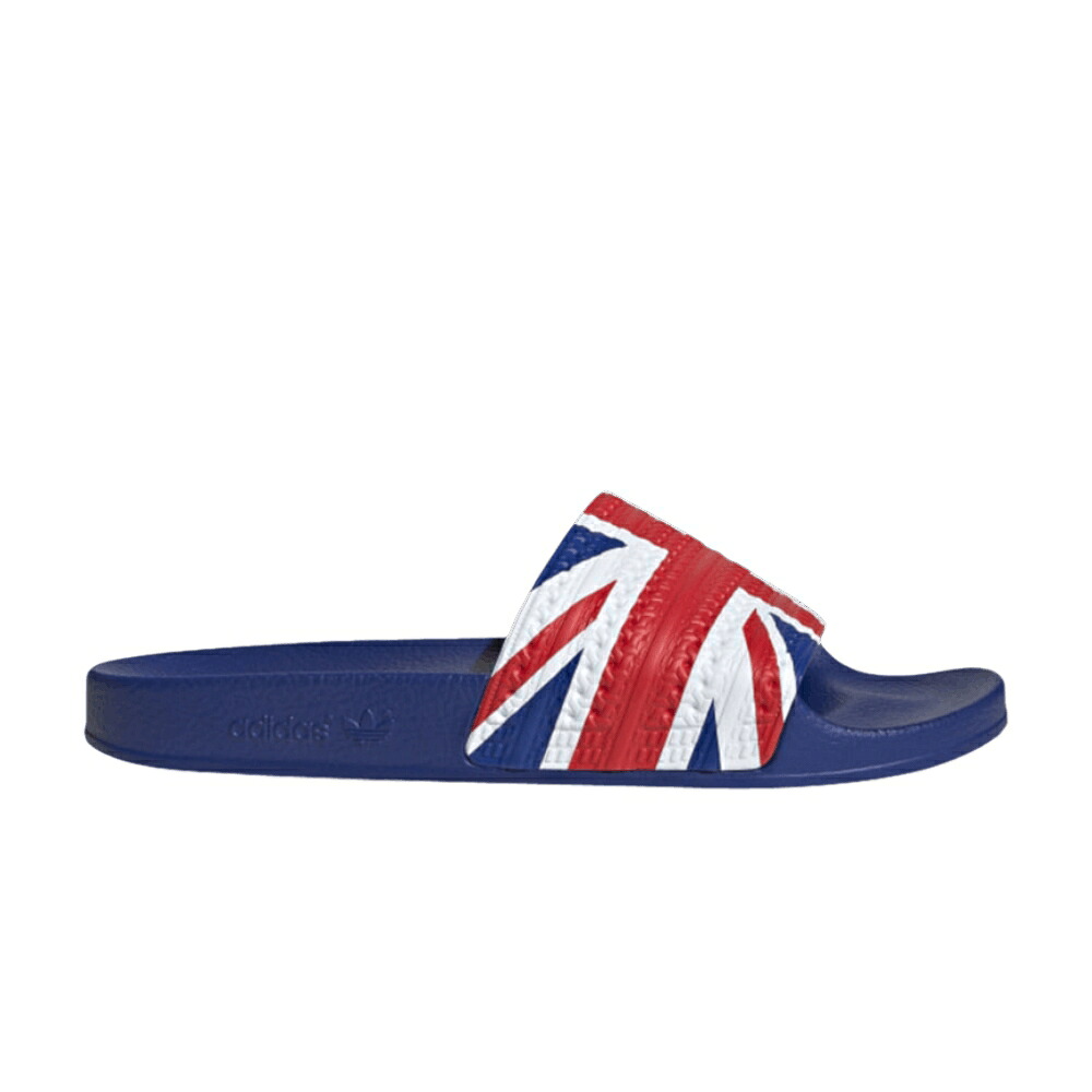 アディダス アディレッタ 赤 赤いこと 白いこと 白いこと \u0027UNITED KINGDOM\u0027 スニーカー メンズ ADIDAS ADILETTE SLIDES / RED COLLEGIATE ROYAL CLOUD WHITE