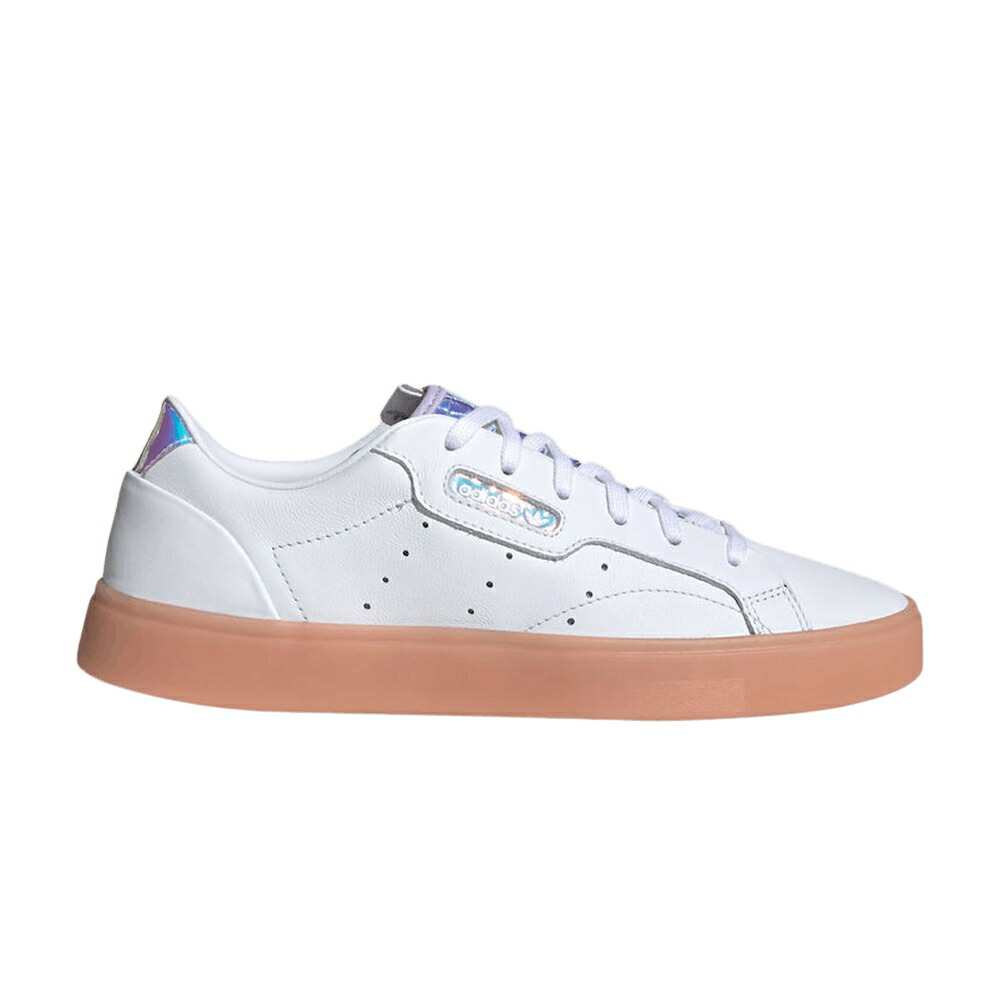 アディダス 白色 ホワイト 銀色 シルバー WHITE IRIDESCENT スニーカー レディース ADIDAS WMNS SLEEK CORAL / CLOUD WHITE SILVER METALLIC HAZE