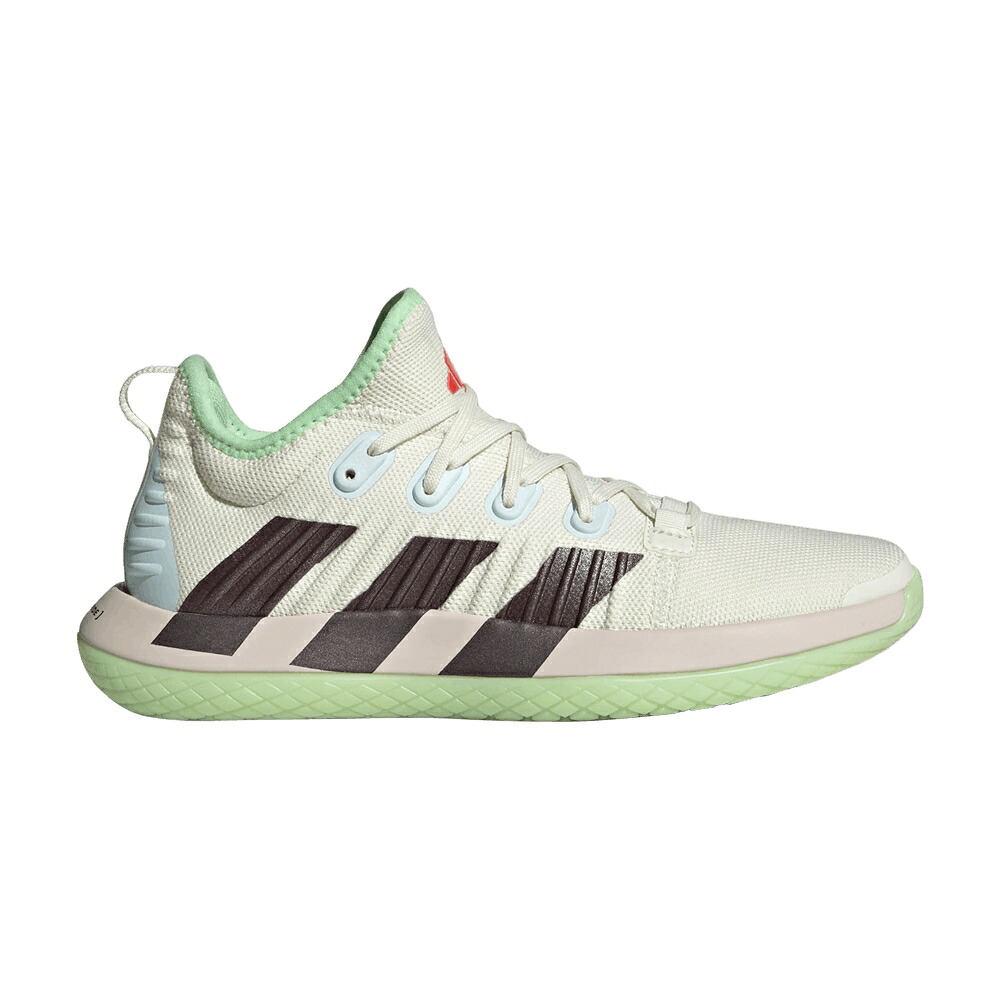 アディダス ハンドボール 白色 ホワイト 緑 グリーン 'OFF SPARK' スニーカー レディース ADIDAS WMNS STABIL NEXT GEN HANDBALL WHITE SEMI GREEN / OFF WHITE AURORA METALLIC SEMI｜スニケス