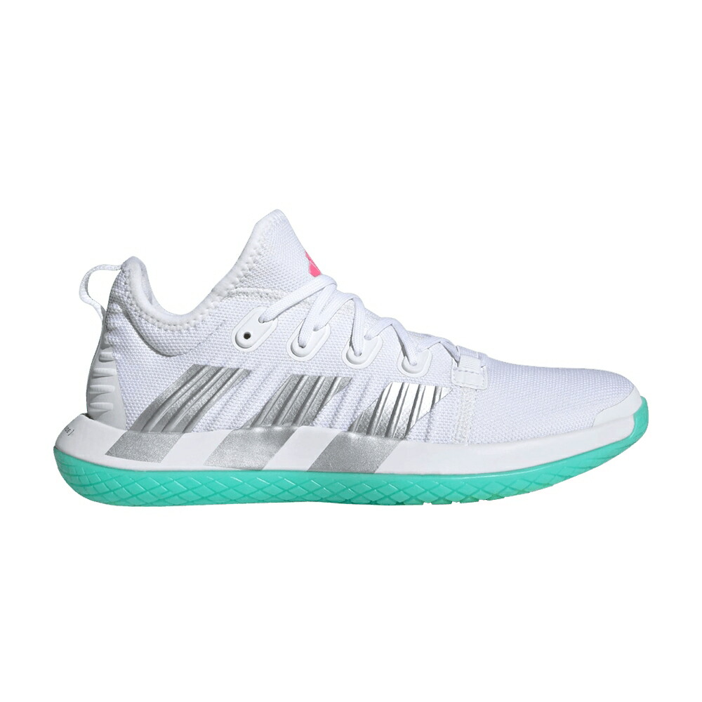 アディダス ハンドボール 銀色 シルバー 白色 ホワイト WHITE AQUA スニーカー レディース ADIDAS WMNS STABIL NEXT GEN HANDBALL SILVER / CLOUD WHITE SILVER METALLIC