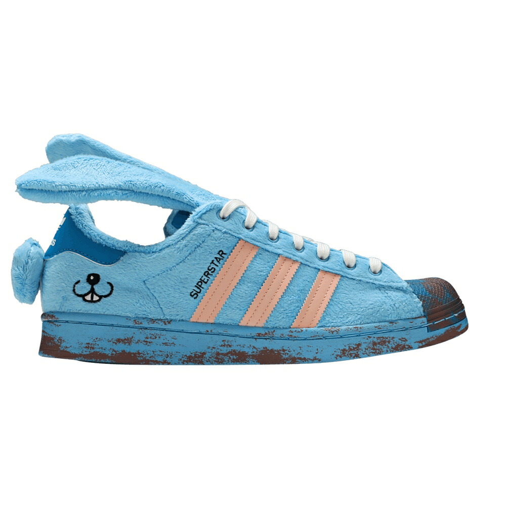 アディダス スーパースター 青色 ブルー ピンク BUNNY スニーカー メンズ ADIDAS MELTING SADNESS X SUPERSTAR / JOY BLUE GLOW PINK CRAFT BLUE