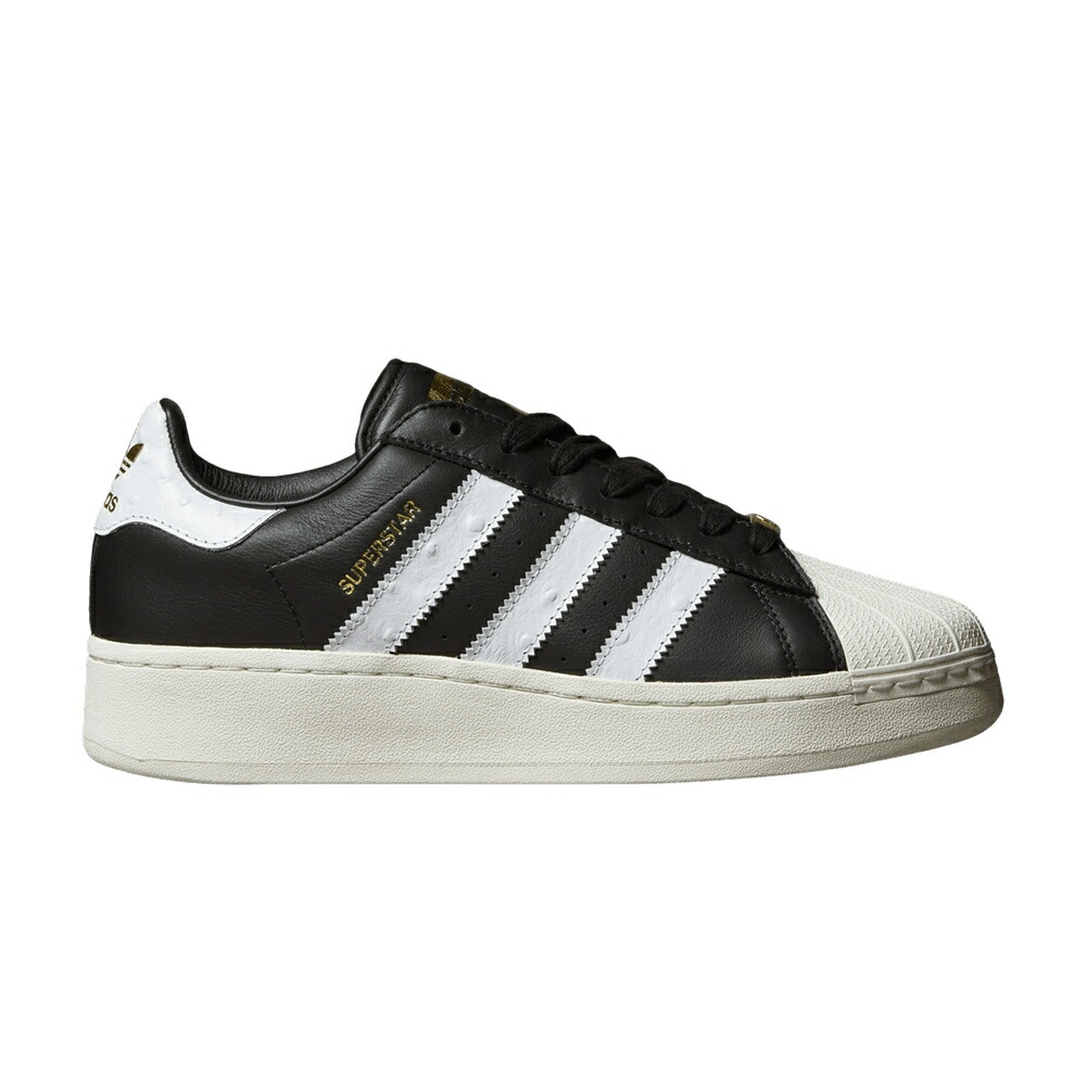 アディダス はやりっ児 白いこと 白いこと 中核グループ 黒いこと 黒いこと ゴールド \u0027BLACK OSTRICH\u0027 スニーカー メンズ ADIDAS SUPERSTAR XLG WHITE / CORE BLACK FOOTWEAR WHITE GOLD