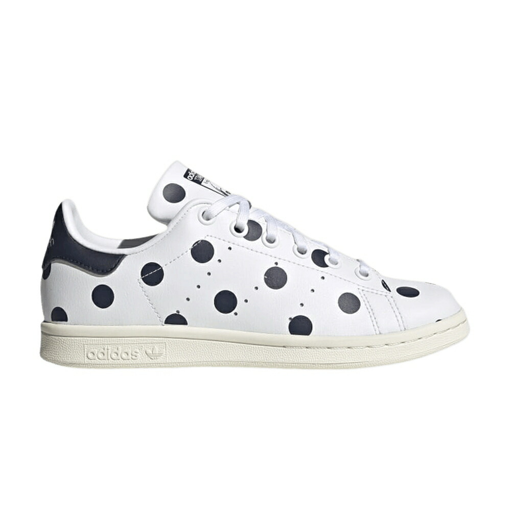 アディダス 白色 ホワイト スタンスミス 'PLAYFUL DOT' スニーカー メンズ ADIDAS STAN SMITH J POLKA / CLOUD WHITE CLOUD WHITE|スニケス