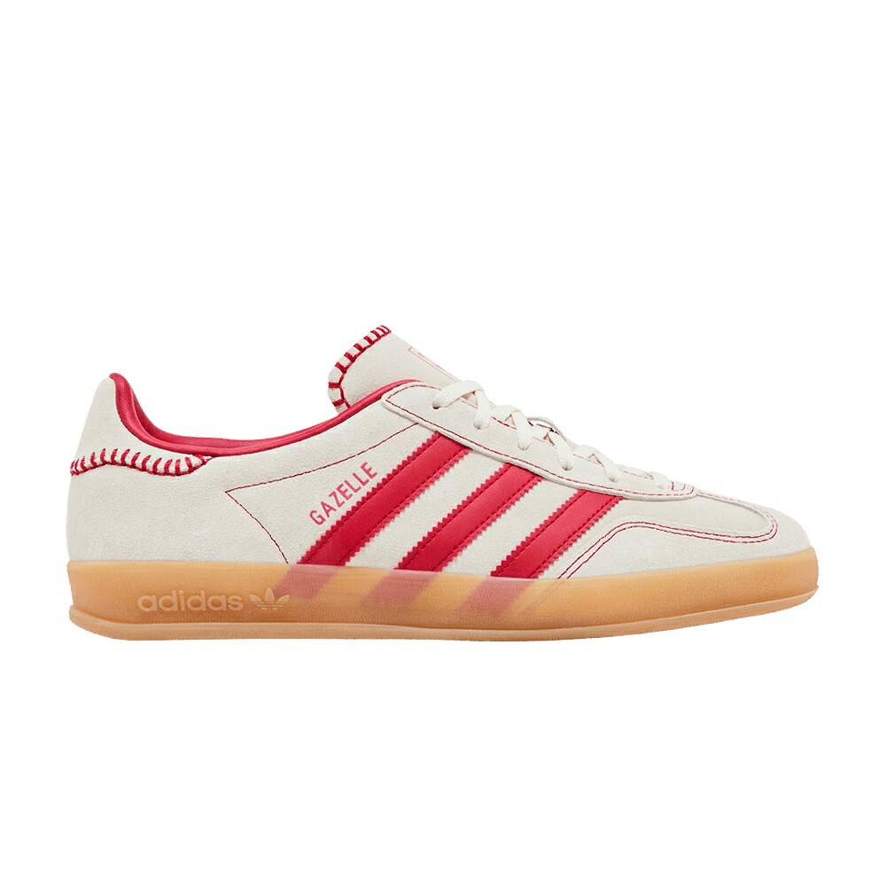アディダス ガゼル ベージュ 皮膚軟化剤 白いこと 白いこと \u0027BEIGE GUM\u0027 スニーカー レディース ADIDAS WMNS GAZELLE INDOOR SCARLET / BEIGE BETTER SCARLET CREAM WHITE レディース靴-靴-スニーカー