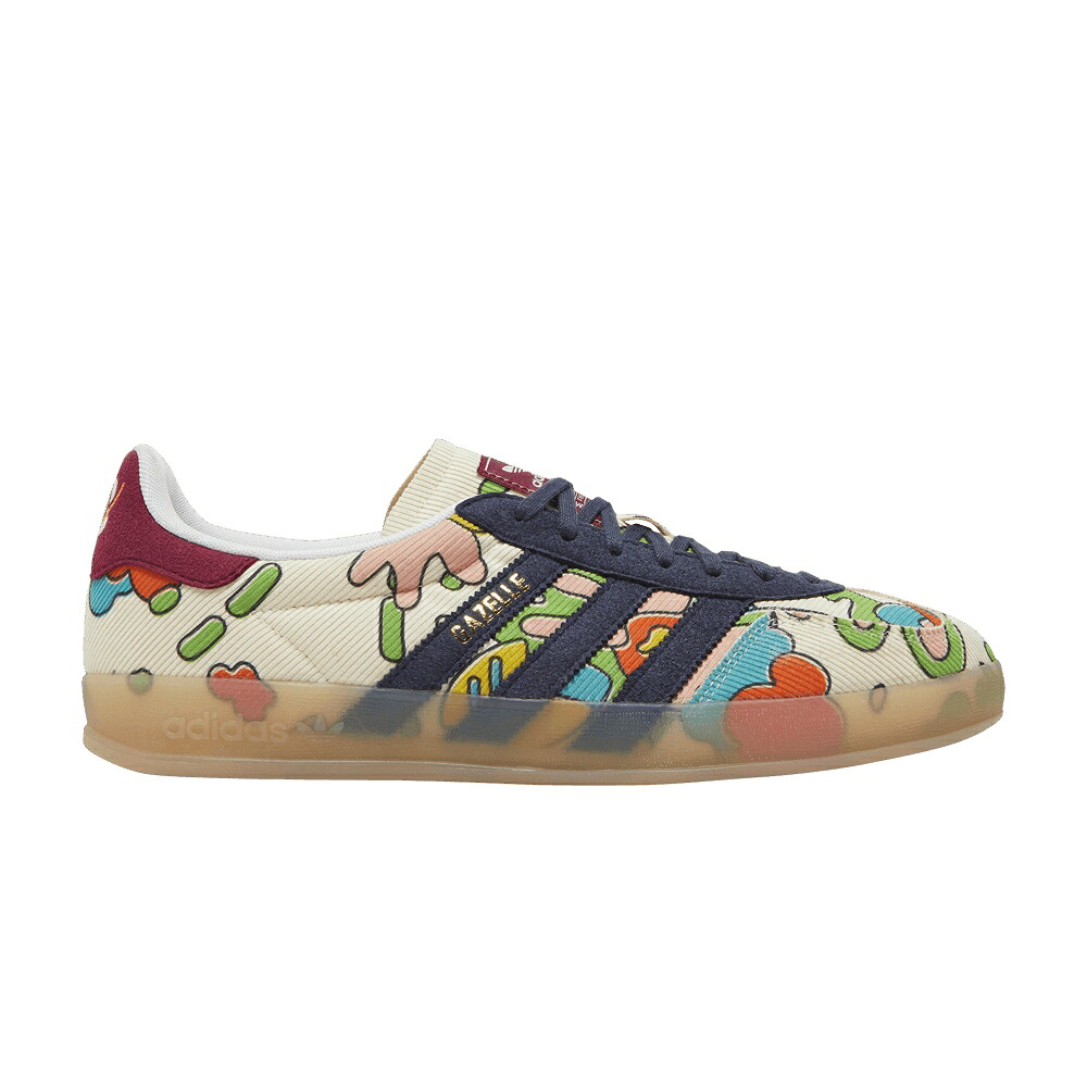 アディダス ガゼル 影ぼうし 影ぼうし 紺色 米国海軍 \u0027KALEIDOSCOPIC LENS\u0027 スニーカー メンズ ADIDAS SEAN WOTHERSPOON X GAZELLE INDOOR / ECRU TINT SHADOW NAVY GUM