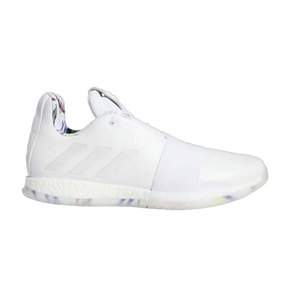 アディダス ハーデン 白色 ホワイト 黒色 ブラック VOL. 'DOODLE' スニーカー メンズ ADIDAS HARDEN 3 / WHITE BLACK
