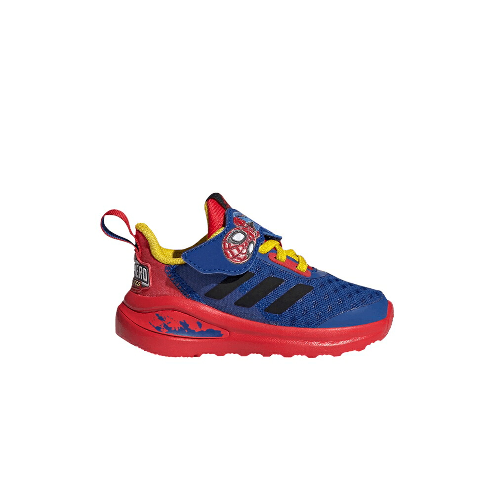 アディダス 青色 ブルー コア 黒色 ブラック 赤 レッド 'SPIDER MAN' スニーカー メンズ ADIDAS MARVEL X FORTARUN INFANT / ROYAL BLUE CORE BLACK VIVID RED｜スニケス