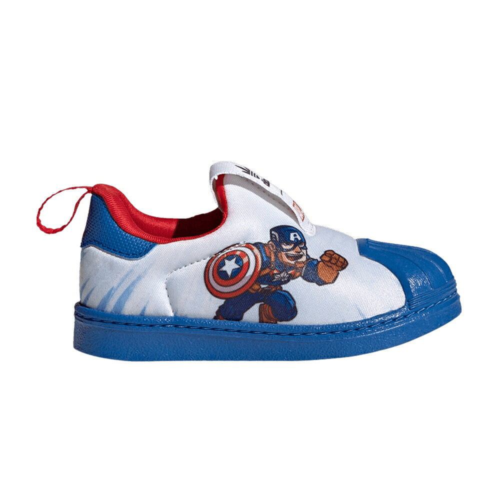 アディダス はやりっ子 白いこと 白いこと \u0027CAPTAIN AMERICA\u0027 スニーカー メンズ ADIDAS MARVEL X SUPERSTAR 360 INFANT / CLOUD WHITE CLOUD WHITE VIVID