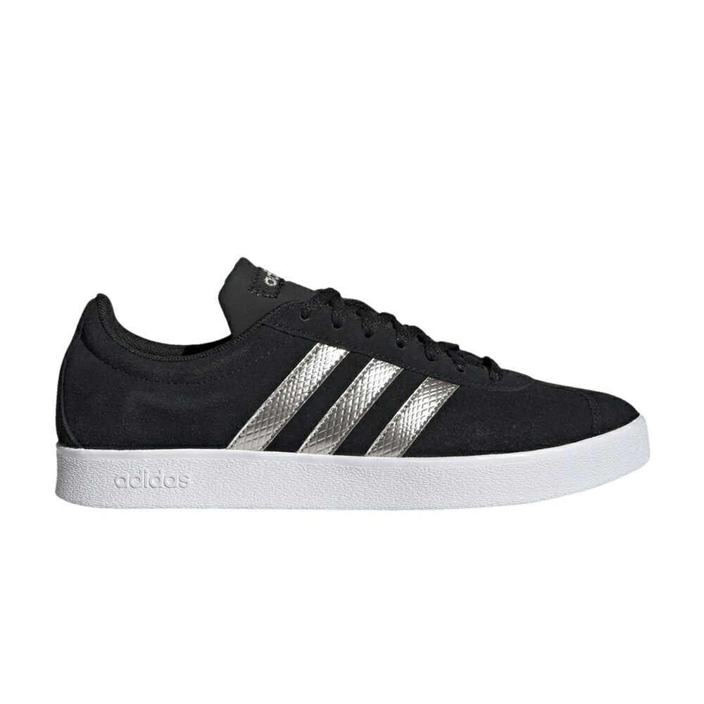 アディダス コート プラチナム コア 黒色 ブラック 2.0 BLACK METALLIC スニーカー レディース ADIDAS WMNS VL COURT PLATINUM / CORE BLACK PLATINUM METALLIC