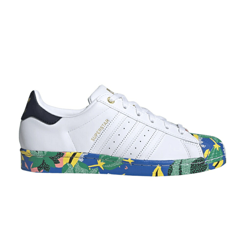アディダス スタジオ スーパースター 白色 ホワイト レジェンド 'FLORAL PRINT' スニーカー レディース ADIDAS HER STUDIO LONDON X WMNS SUPERSTAR / CLOUD WHITE CLOUD WHITE LEGEND