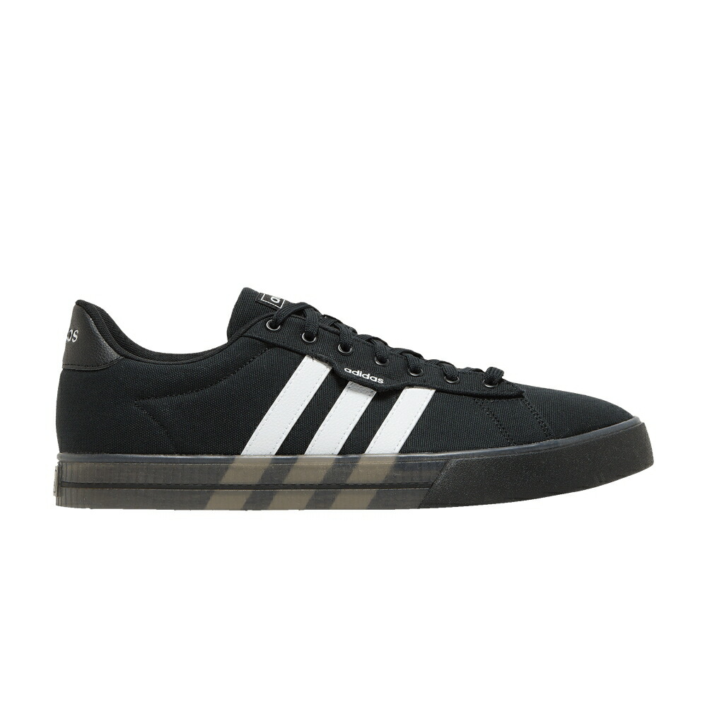 アディダス 黒色 ブラック コア 白色 ホワイト 3.0 'TRANSLUCENT WHITE' スニーカー メンズ ADIDAS DAILY OUTSOLE - BLACK / CORE BLACK CLOUD WHITE CLOUD