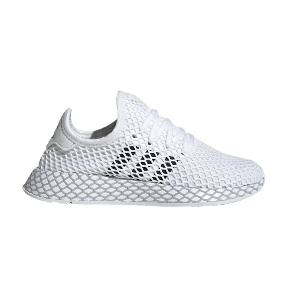 アディダス 白色 ホワイト コア 黒色 ブラック 灰色 グレー 'CLOUD BLACK' スニーカー メンズ ADIDAS DEERUPT RUNNER J WHITE / CLOUD WHITE CORE BLACK GREY｜スニケス