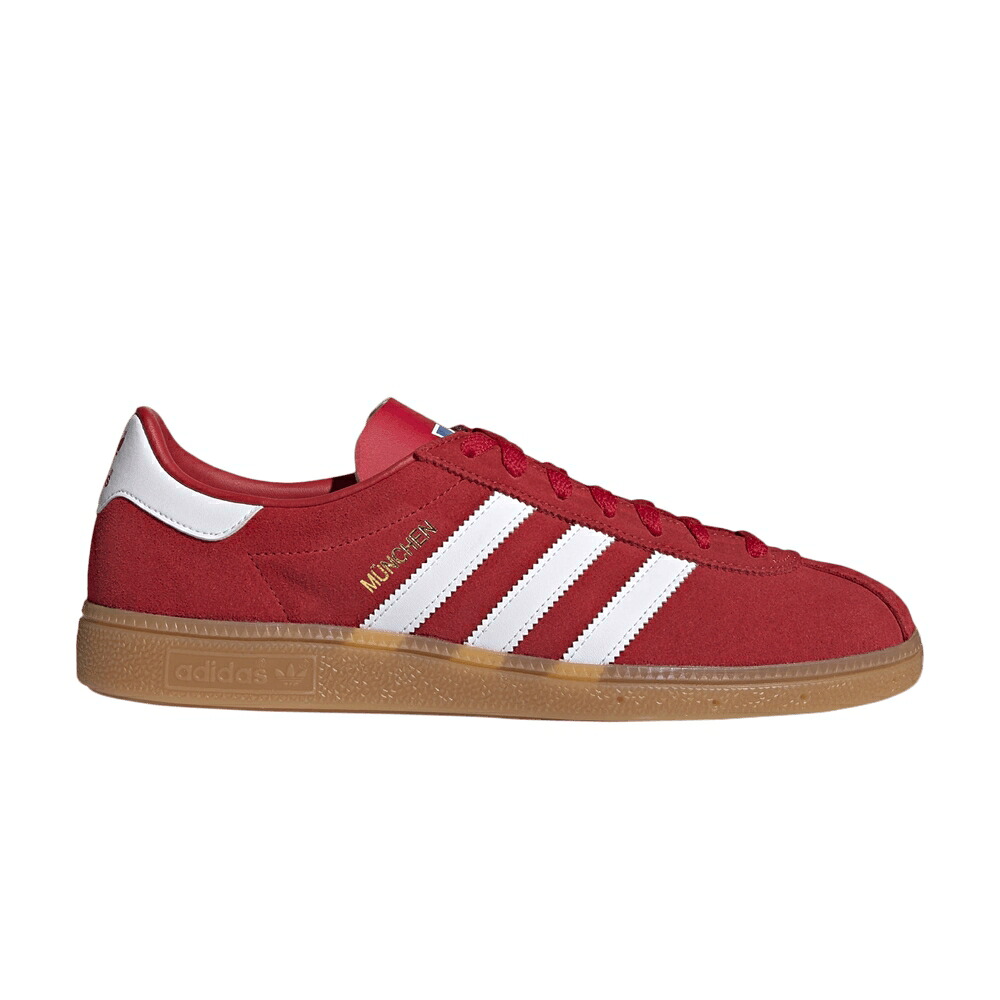 アディダス コア 白色 ホワイト ゴールド 'SCARLET GUM' スニーカー メンズ ADIDAS MUNCHEN / SCARLET CORE WHITE GOLD METALLIC