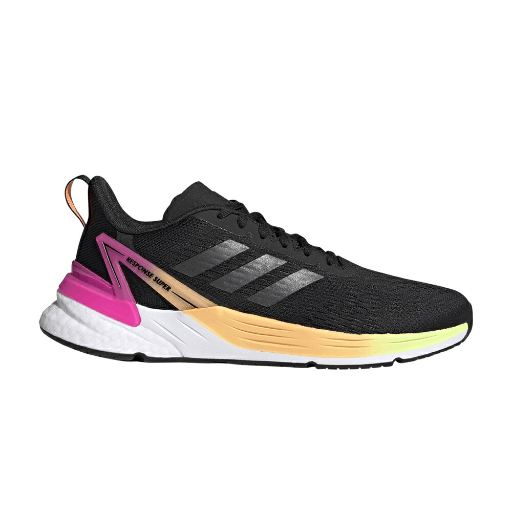 アディダス 受け答え 中核グループ 黒いこと 黒いこと \u0027BLACK YELLOW\u0027 スニーカー レディース ADIDAS WMNS RESPONSE SUPER HI-RES / CORE BLACK CORE BLACK HI RES