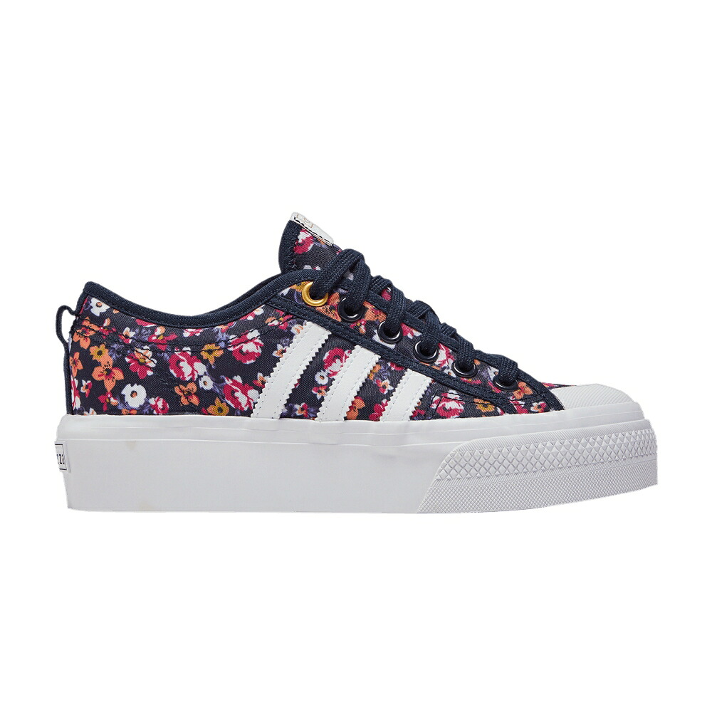 アディダス スタジオ レジェンド 白色 ホワイト ゴールド 'FLORAL' スニーカー レディース ADIDAS HER STUDIO LONDON X WMNS NIZZA PLATFORM / LEGEND INK CLOUD WHITE GOLD|スニケス