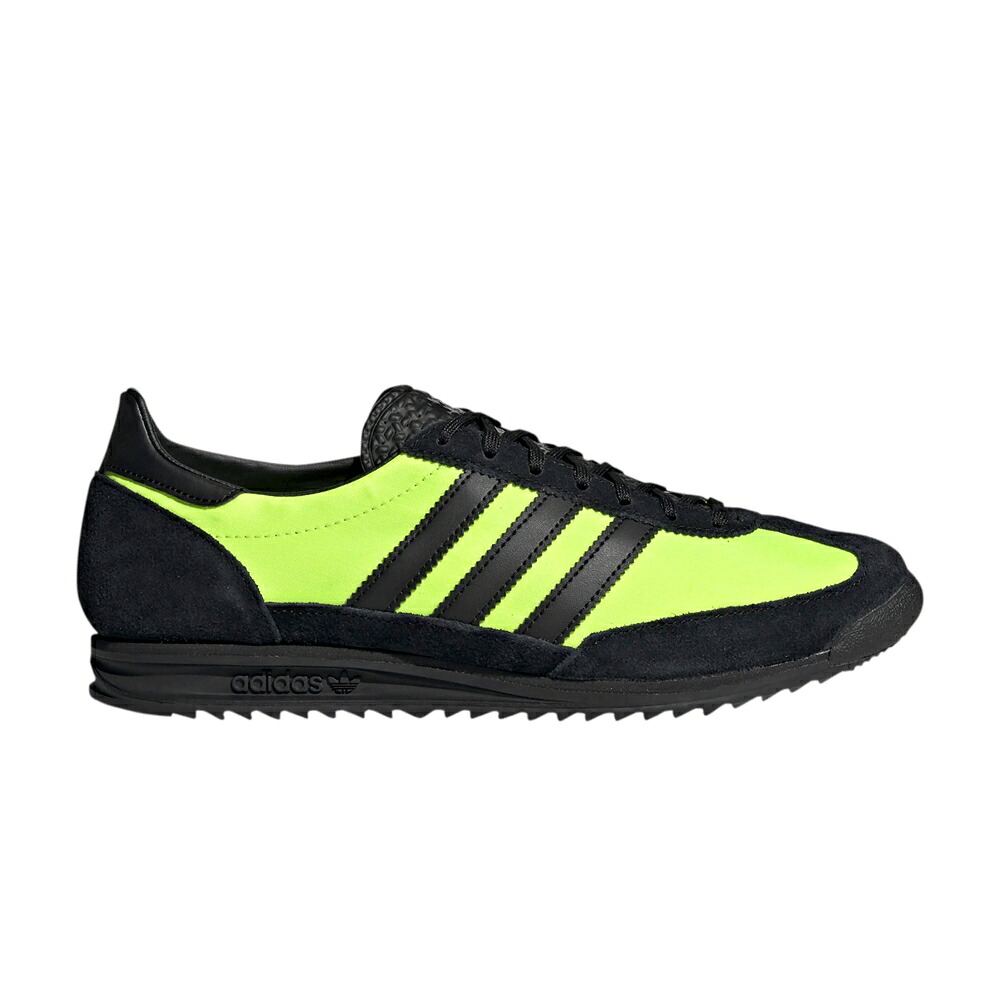 アディダス コア 黒色 ブラック 'BLACK YELLOW' スニーカー メンズ ADIDAS SL72 SOLAR / CORE BLACK CORE BLACK SOLAR