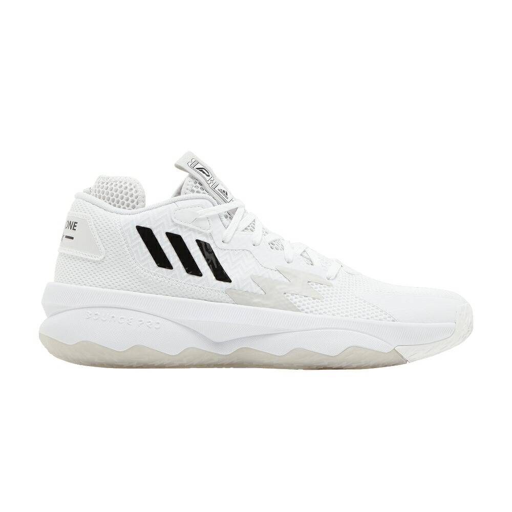 アディダス 白色 ホワイト コア 黒色 ブラック 灰色 グレー ADMIT WHITE スニーカー メンズ ADIDAS DAME 8 ONE - CLOUD / CLOUD WHITE CORE BLACK GREY ONE
