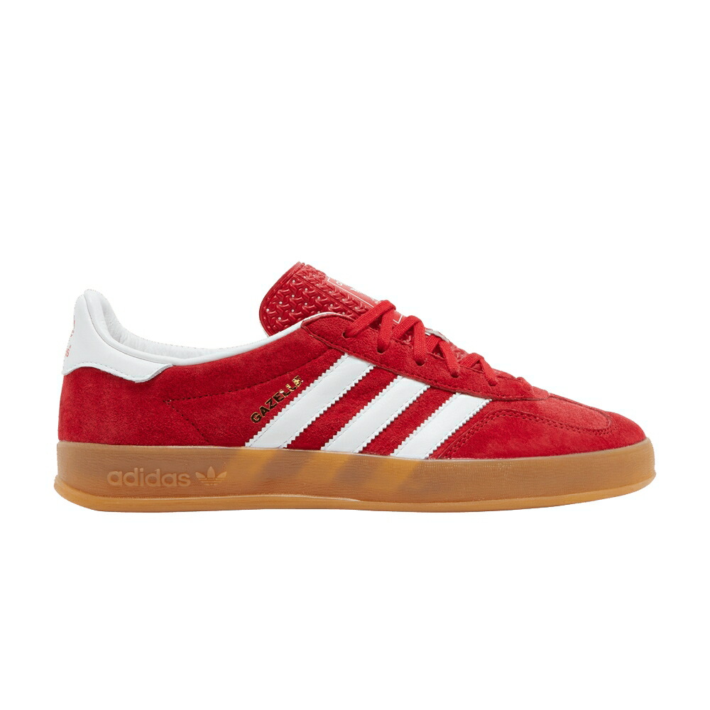 アディダス ガゼル 白色 ホワイト CARLET GUM スニーカー メンズ ADIDAS GAZELLE INDOOR / SCARLET CLOUD WHITE SCARLET