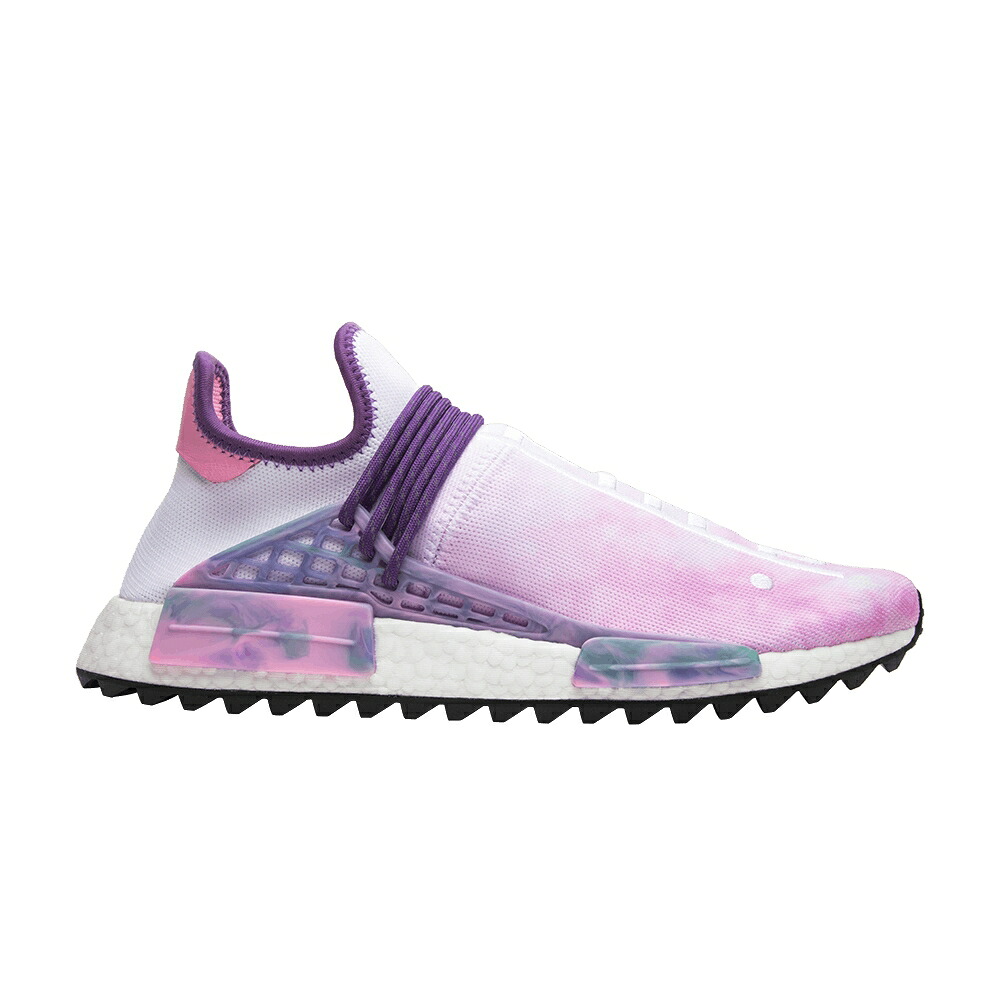 アディダス サクラ色 緑 緑であること 紫 パープル \u0027HOLI FESTIVAL\u0027 スニーカー メンズ ADIDAS PHARRELL X NMD HUMAN RACE TRAIL / PINK GLOW FLASH GREEN LAB PURPLE