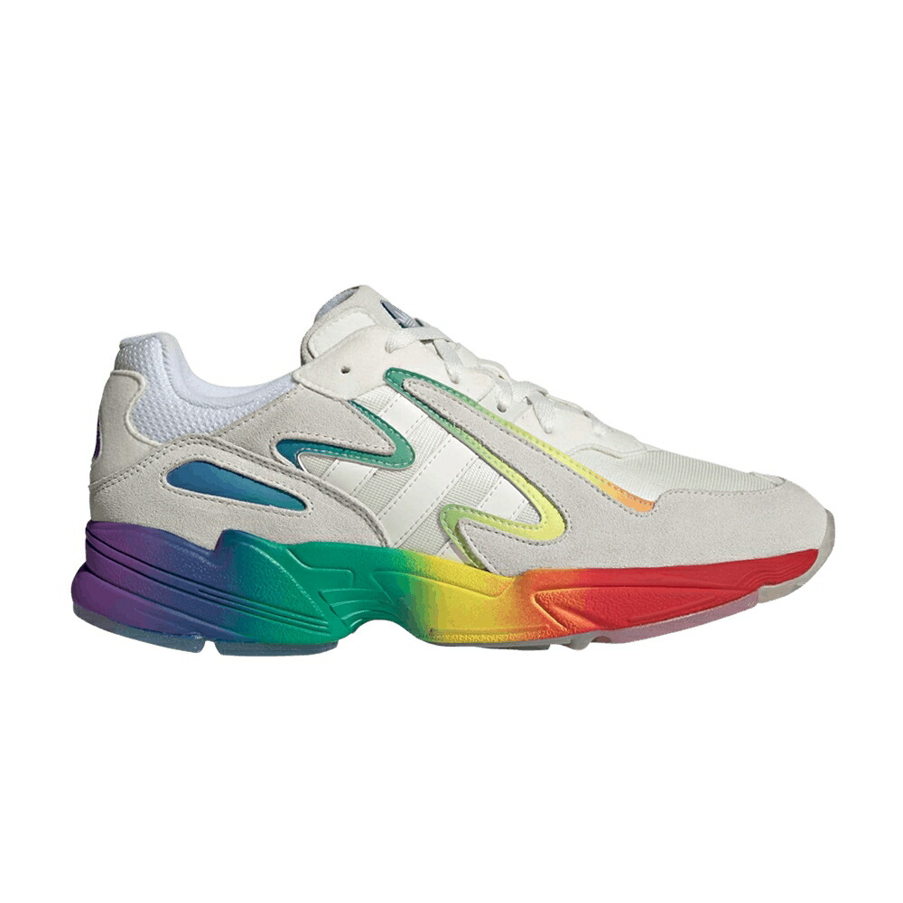 アディダス 白色 ホワイト 'PRIDE' スニーカー メンズ ADIDAS YUNG-96 CHASM / CLOUD WHITE FOOTWEAR WHITE