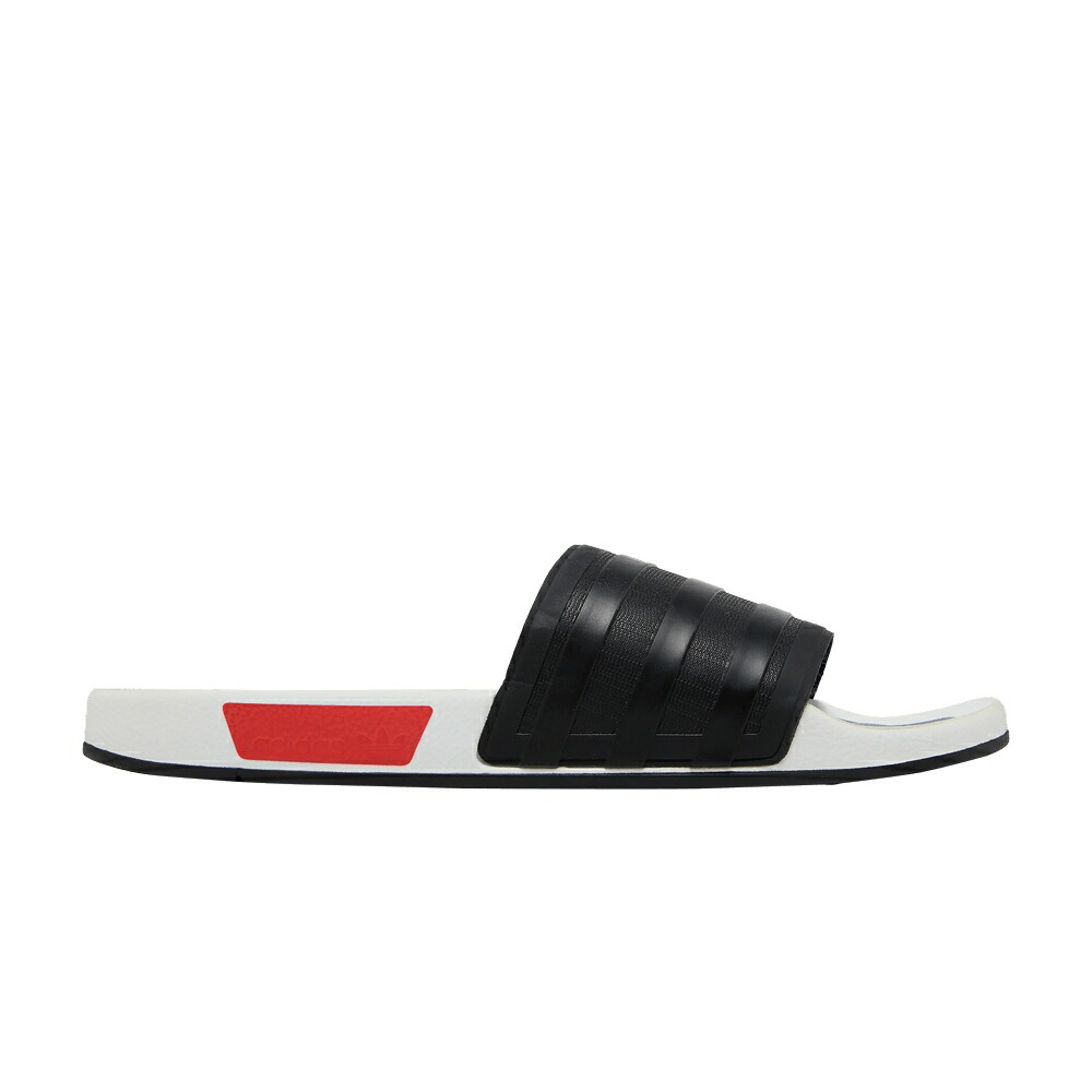 アディダス アディレッタ プレミアム コア 黒色 ブラック 青色 ブルー 赤 レッド NMD_R1 スニーカー メンズ ADIDAS ADILETTE PREMIUM SLIDES / CORE BLACK LUSH BLUE LUSH RED