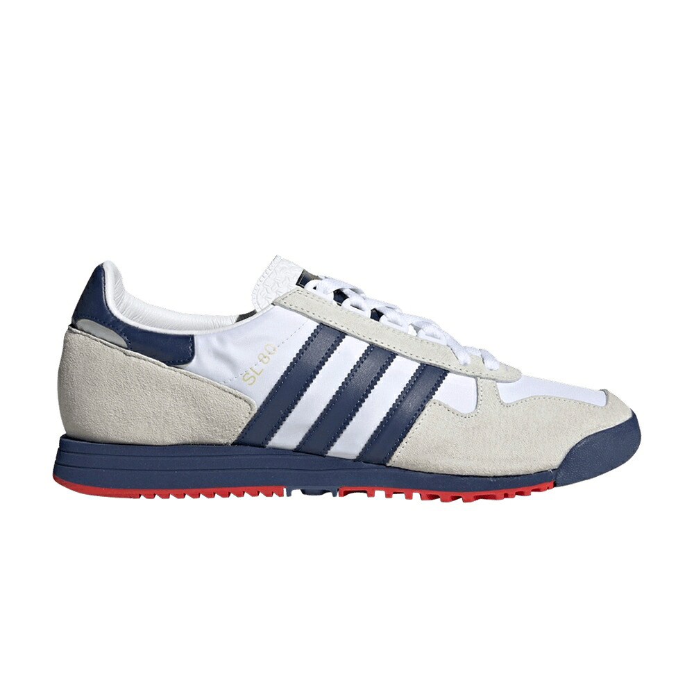 アディダス 白色 ホワイト テック 藍色 インディゴ 'TECH INDIGO' スニーカー メンズ ADIDAS SL 80 / CLOUD WHITE TECH INDIGO ORBIT