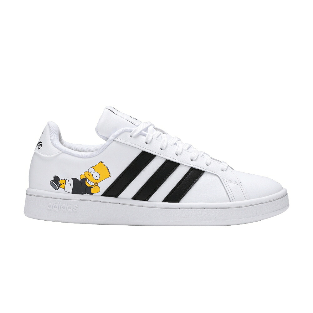 アディダス グランド コート 白色 ホワイト コア 黒色 ブラック 'BART' スニーカー メンズ ADIDAS THE SIMPSONS X GRAND COURT / CLOUD WHITE CORE BLACK CLOUD|スニケス