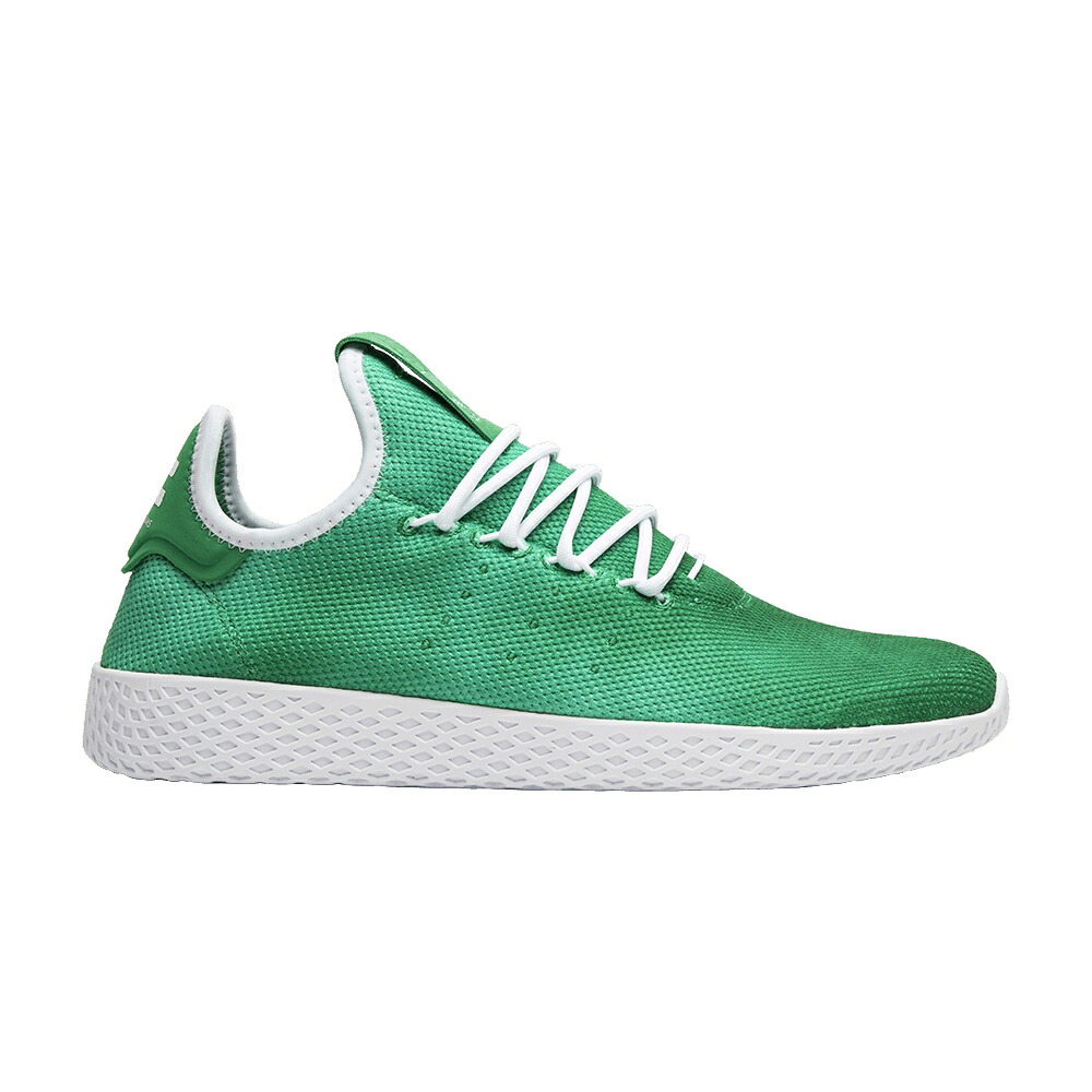アディダス 庭球 緑 緑であること 白いこと 白いこと \u0027BRIGHT GREEN\u0027 スニーカー メンズ ADIDAS PHARRELL X TENNIS HU HOLI / BRIGHT GREEN FOOTWEAR WHITE