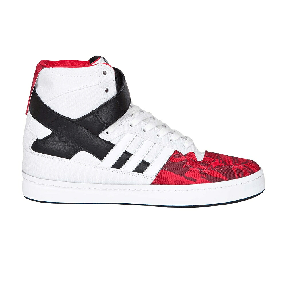 アディダス フォーラム 白色 ホワイト 黒色 ブラック 赤 レッド 'BLACK SCALE' スニーカー メンズ ADIDAS FORUM HI / WHITE BLACK RED|スニケス