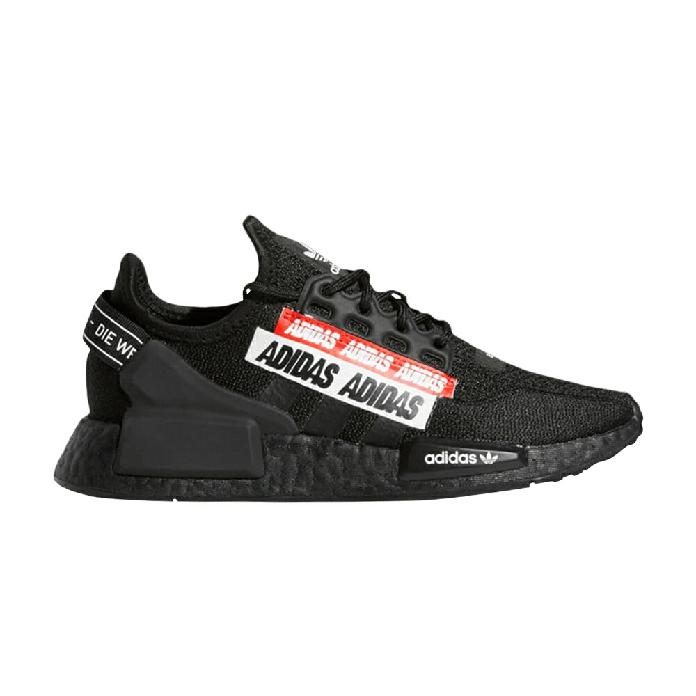 アディダス 中核グループ 黒いこと 黒いこと NMD_R1 \u0027OVERBRANDED BLACK\u0027 スニーカー メンズ ADIDAS V2 J - CORE / CORE BLACK CORE BLACK SCARLET