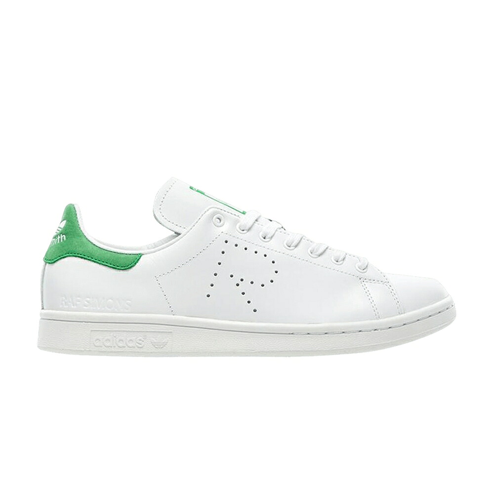 アディダス 白色 ホワイト 緑 グリーン ラフシモンズ スタンスミス 'WHITE GREEN' スニーカー メンズ ADIDAS RAF SIMONS X STAN SMITH COLLEGIATE / FOOTWEAR WHITE COLLEGIATE GREEN｜スニケス