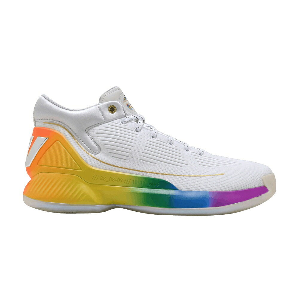アディダス ローズ 白色 ホワイト 灰色 グレー ゴールド 'PRIDE PACK' スニーカー メンズ ADIDAS D ROSE 10 / FOOTWEAR WHITE GREY ONE GOLD|スニケス
