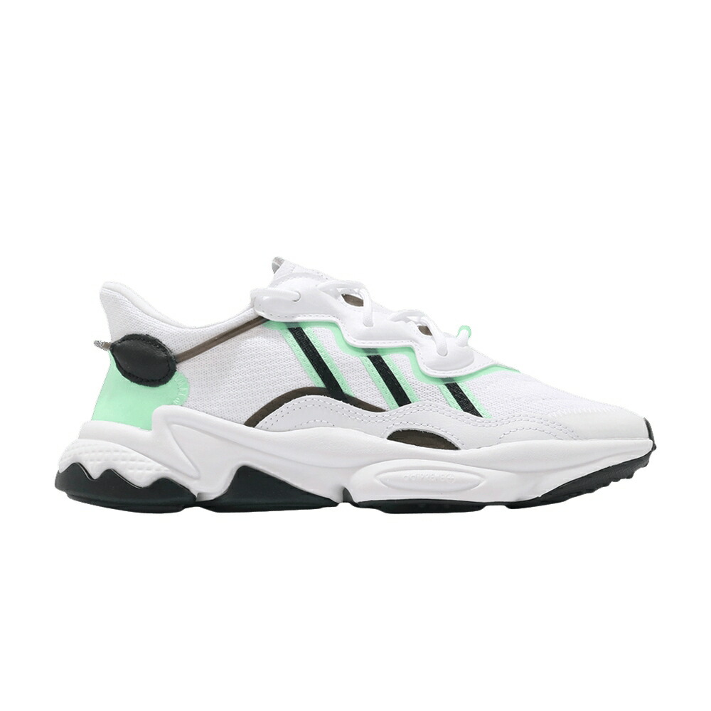 アディダス 白色 ホワイト 緑 グリーン コア 'I DANCE' スニーカー レディース ADIDAS WMNS OZWEEGO LOVE / CLOUD WHITE FROZEN GREEN CORE