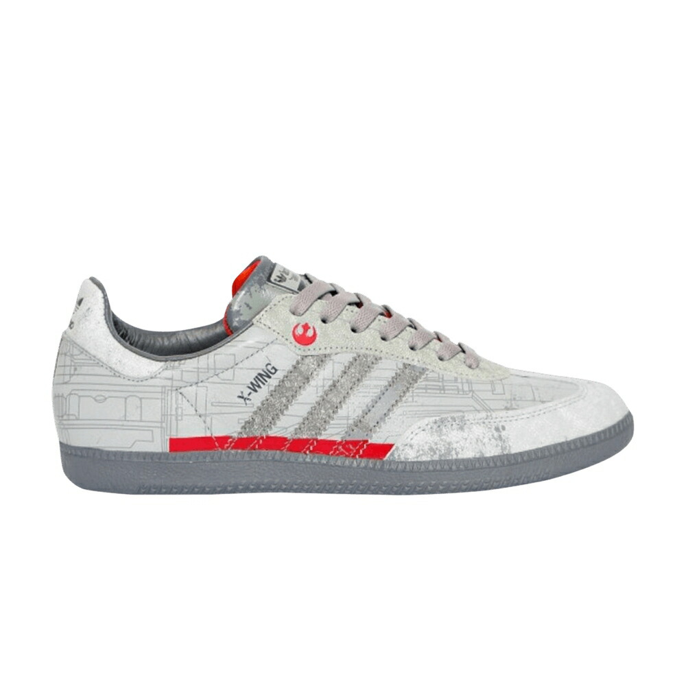 アディダス サンバ 薄墨色 薄墨色 スターウォーズ \u0027XWING\u0027 スニーカー メンズ ADIDAS STAR WARS X SAMBA \u0027X-WING\u0027 / LEGION GREY LIGHT ONIX METALLIC